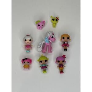 Lalaloopsy Mini Dolls Lot with Pets – Rare Haley Galaxy Mini Pet Included